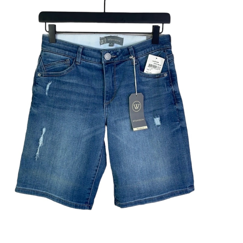 WIT & WISDOM Ab'Solution MWT Denim Shorts light blue size 0